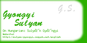 gyongyi sulyan business card